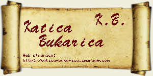 Katica Bukarica vizit kartica